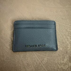 Michael Kors Heather Gray Leather Card Holder